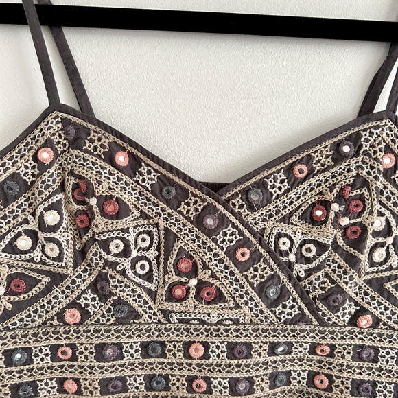 American Eagle Bustier Crop Top Sleeveless with Embroidery Size XS - Picture 4 of 10